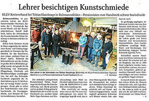 Schmiedebesichtigung des BLLV-Kreisverbandes