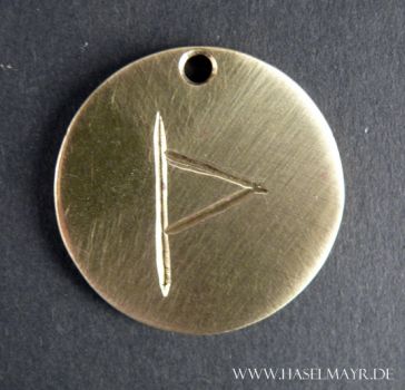 Rune Messing groß: Dorn/Thurisaz/TH