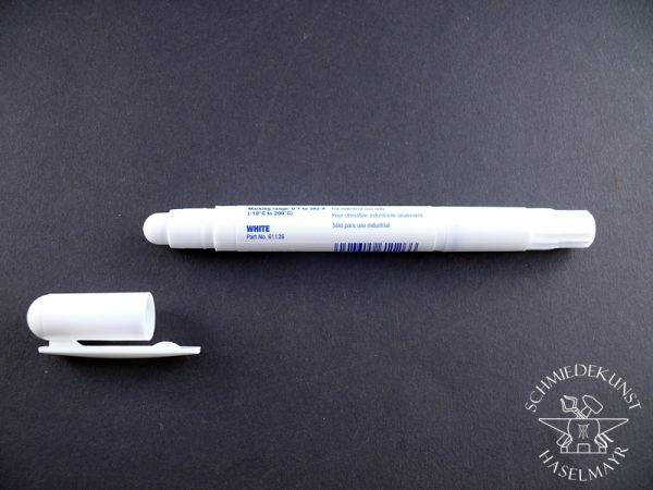 Festfarbenstift im Drehhalter weiß