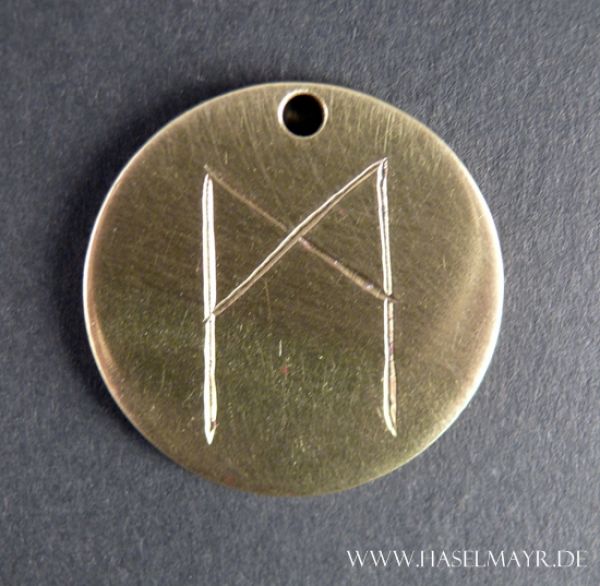 Rune Messing groß: Man/Mannaz/M