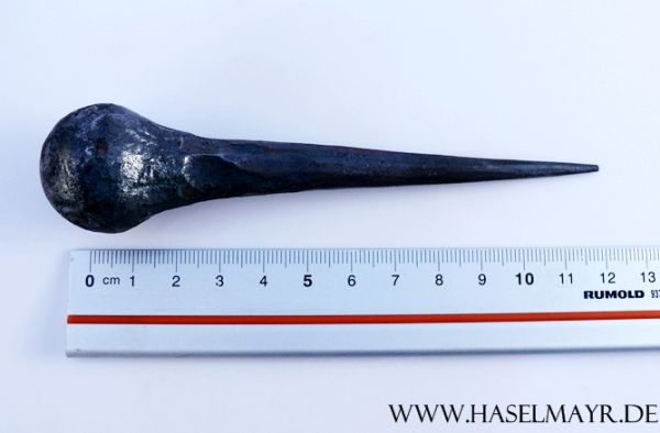 Kugelkopfnagel handgeschmiedet Dm 28x130 mm