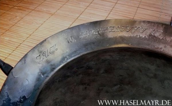 Beschriftung Ihrer Pfanne