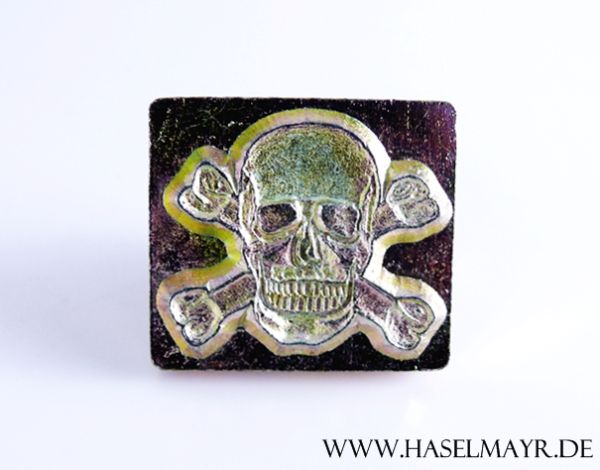 Punzierstempel-Prägestempel Totenkopf groß